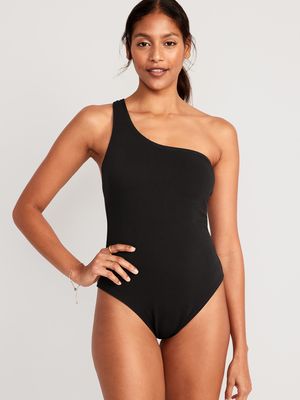 Quilted One-Shoulder One-Piece Swimsuit for Women
