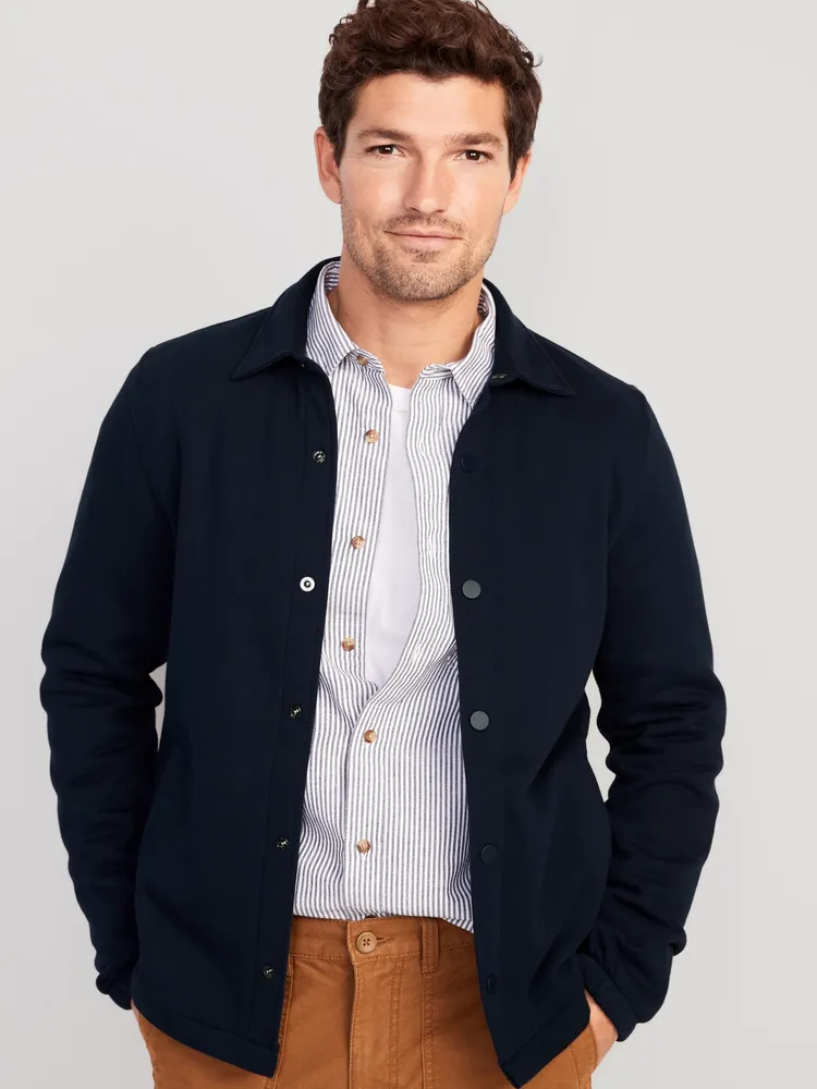 Fleece Snap-Front Jacket for Men