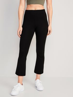 High-Waisted Cropped Flare Leggings for Women