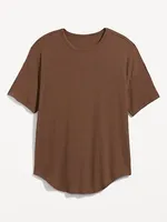UltraLite Rib-Knit Tunic T-Shirt for Women