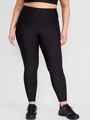 High-Waisted PowerSoft 7/8-Length Side-Pocket Leggings For Women