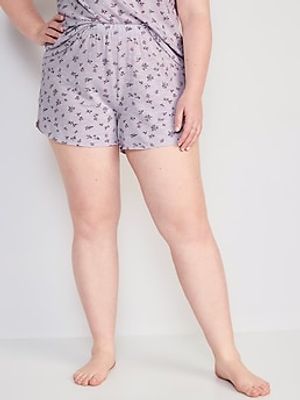High-Waisted Floral-Print Sunday Sleep Shorts for Women - 3.5-inch inseam
