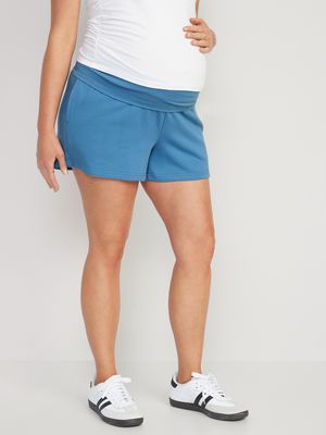 Maternity Foldover-Waist Shorts - 3-inch inseam