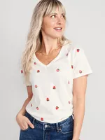 EveryWear V-Neck Printed T-Shirt for Women