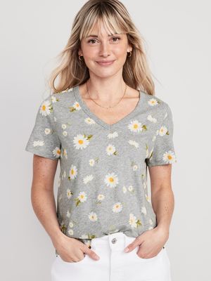 EveryWear V-Neck Printed T-Shirt for Women