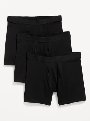 Soft-Washed 3-Pack Modal Boxer-Brief Underwear for Men - 6-inch inseam