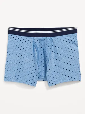 Soft-Washed Built-In Flex Printed Boxer-Briefs Underwear for Men - 4.5-inch inseam
