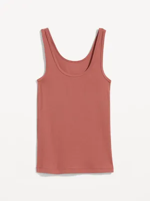 First-Layer Rib-Knit Tank Top for Women