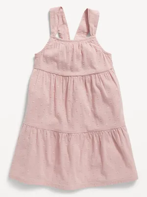 Sleeveless Fit & Flare Clip-Dot Back-Bow Dress for Toddler Girls