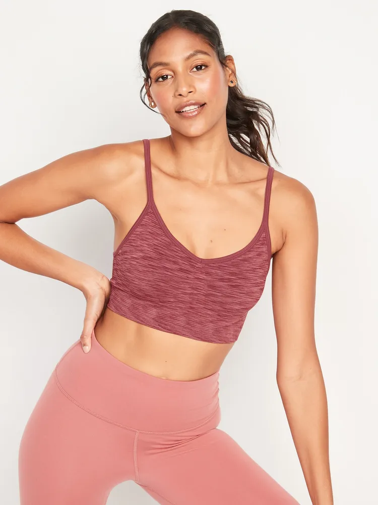 Old Navy Light Support Seamless Convertible Racerback Sports Bra for Women  XS-4X