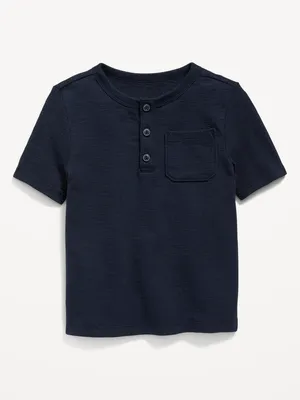 Jacquard-Knit Henley Pocket T-Shirt for Toddler Boys