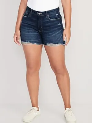 High-Waisted O.G. Straight Cut-Off Jean Shorts for Women - 3-inch inseam