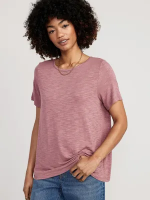 Luxe Slub-Knit T-Shirt for Women