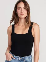 Square-Neck Tank Top Bodysuit