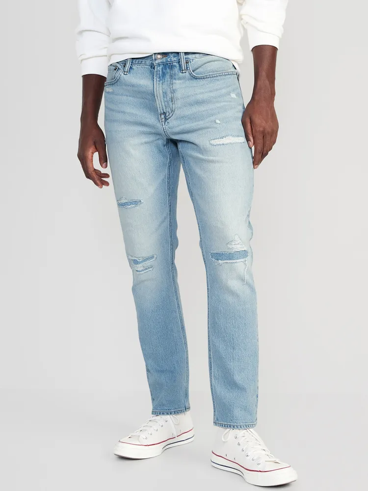 Slim Built-In Flex Ripped Jeans for Men