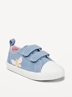 Canvas Double-Strap Sneakers for Toddler Girls