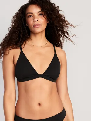 Quilted Triangle Bikini Swim Top for Women