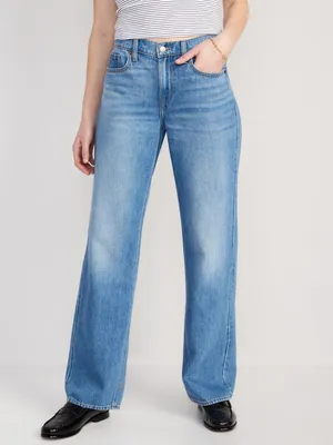 Mid-Rise Baggy Loose Jeans for Women