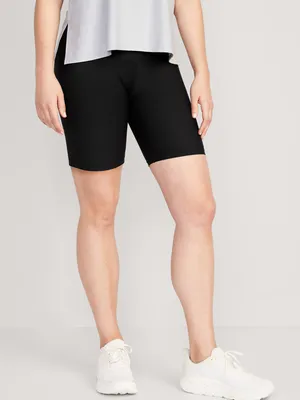 Maternity Full Panel PowerSoft Postpartum Support Biker Shorts - 8-inch inseam