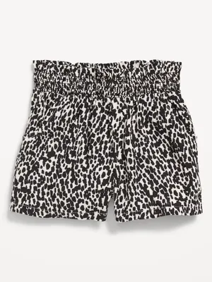 Printed Poplin Pull-On Shorts for Toddler Girls
