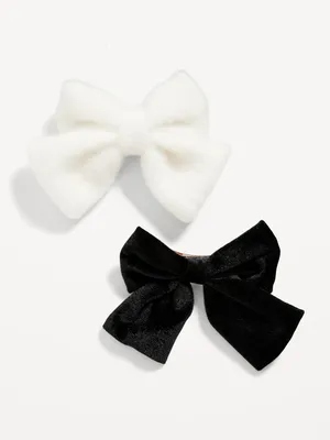 Bow-Tie Hair Clips Variety 2-Pack for Girls