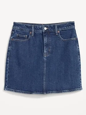 High-Waisted OG Straight Mini Jean Skirt for Women