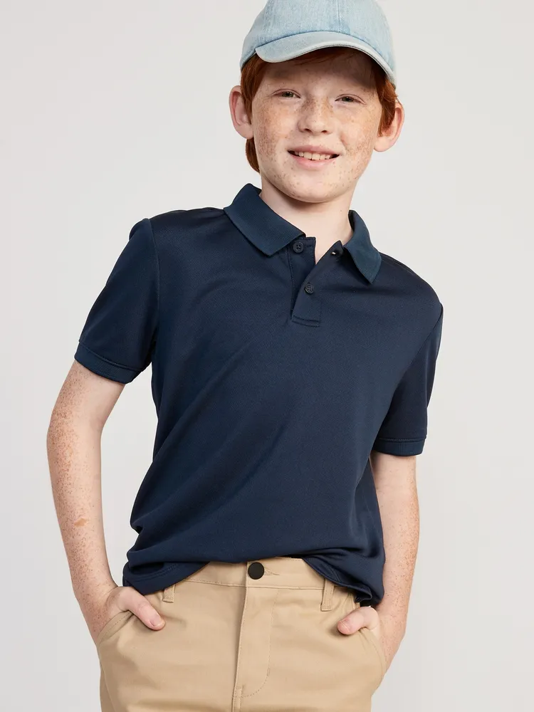 Moisture-Wicking School Uniform Polo Shirt for Boys