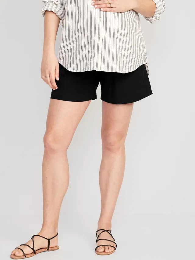 Old Navy Maternity Rollover-Panel Sweat Shorts -- 6-inch inseam