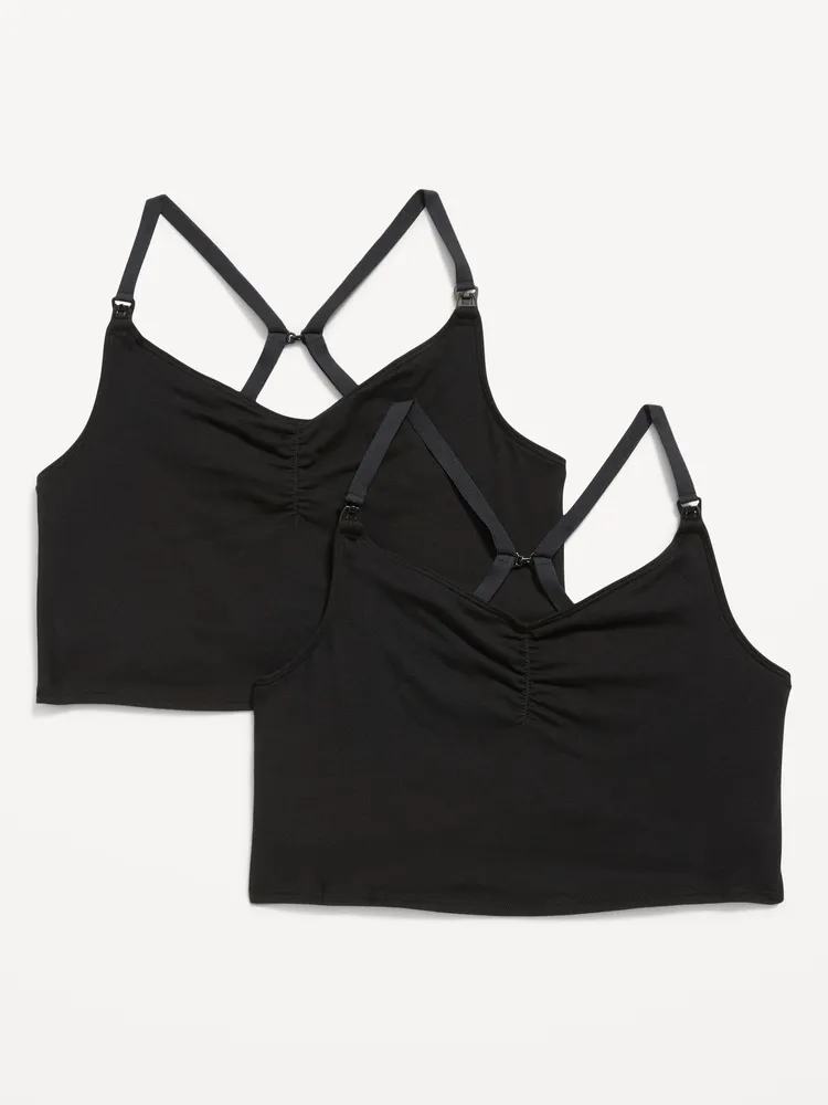 Old Navy Maternity Supima® Cotton-Blend Nursing Cami Bra 2-Pack