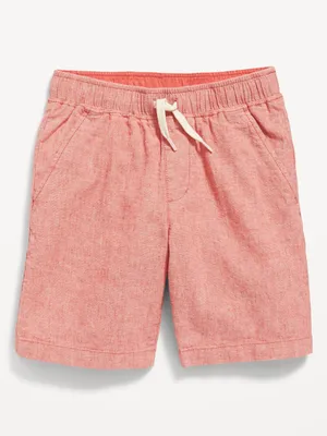 Straight Linen-Blend Jogger Shorts for Boys (At Knee