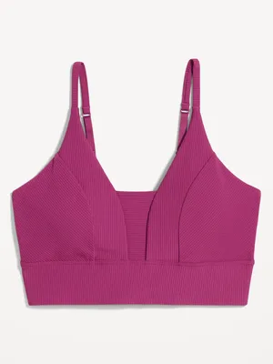 Light Support PowerSoft Textured-Rib Sports Bra for Women