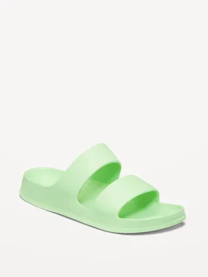 Gender-Neutral Double-Strap EVA Slide Sandals for Kids (Partially Plant-Based