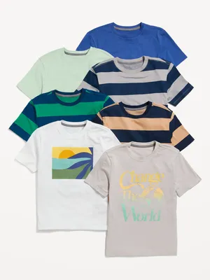 Softest Crew-Neck T-Shirt 7-Pack for Boys