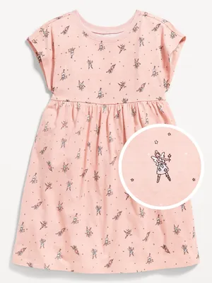 Dolman-Sleeve Fit & Flare Dress for Toddler Girls