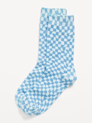 Gender-Neutral Printed Crew Socks for Kids