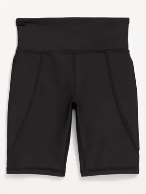 High-Waisted PowerSoft Side-Pocket Biker Shorts for Girls