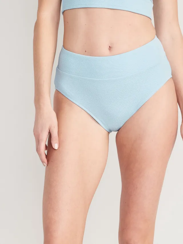 Low-Rise Classic Pucker Bikini Swim Bottoms