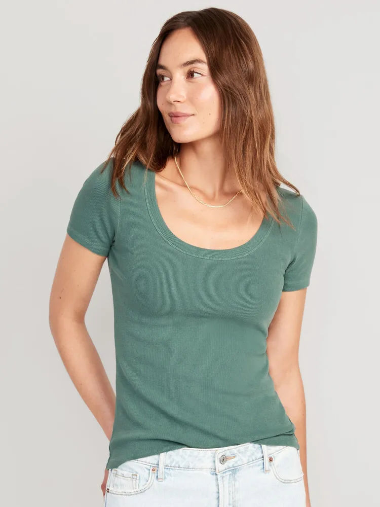 Fitted Scoop-Neck T-Shirt for Women
