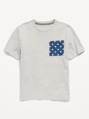 Softest Short-Sleeve Printed Pocket T-Shirt for Boys