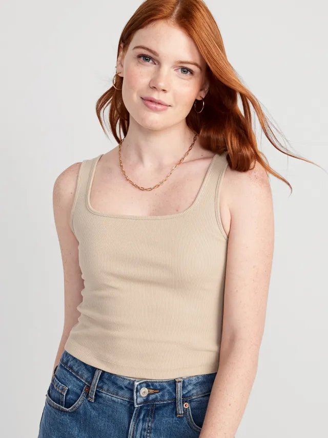 Old Navy Ultra-Cropped Rib-Knit Tank Top for Women