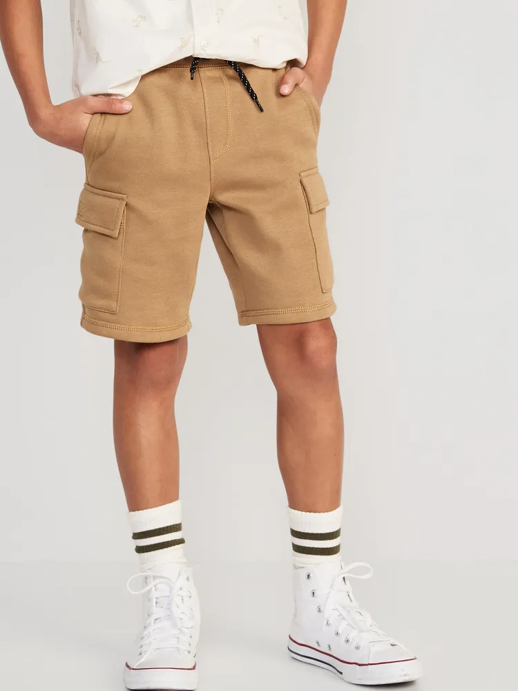 Fleece Cargo Jogger Shorts for Boys (At Knee