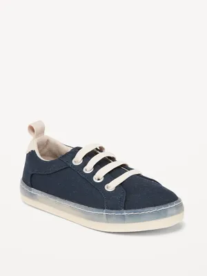 Elastic-Lace Canvas Sneakers for Toddler