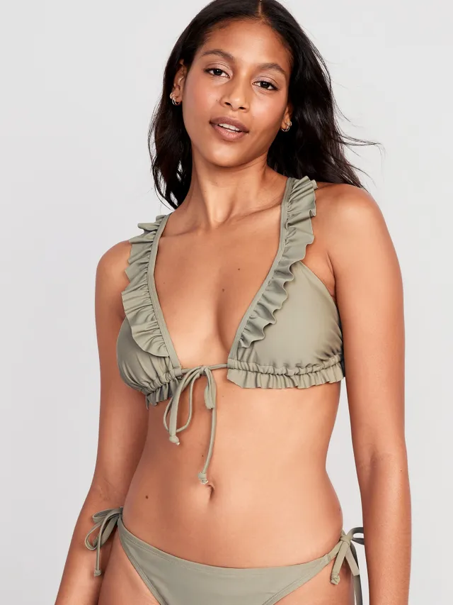 Old Navy Ruffle-Trimmed Triangle String Bikini Swim Top