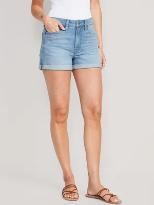 High-Waisted OG Straight Jean Shorts for Women - 3-inch inseam