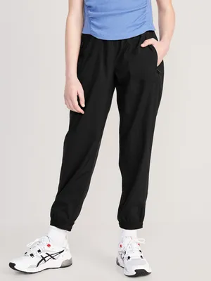 High-Waisted StretchTech Zip-Pocket Jogger Performance Pants for Girls
