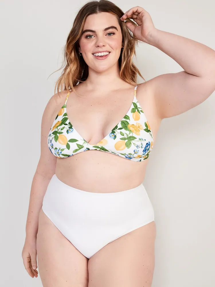 Matching Printed Triangle Bikini Swim Top for Women