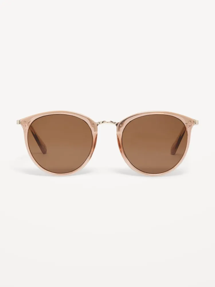 Transparent Round-Frame Sunglasses