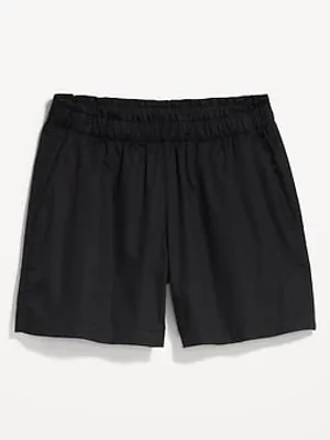 High-Waisted Pull-On Shorts for Women - 5-inch inseam