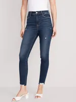 Extra High-Waisted Rockstar 360 Stretch Cut-Off Super-Skinny Ankle Jeans