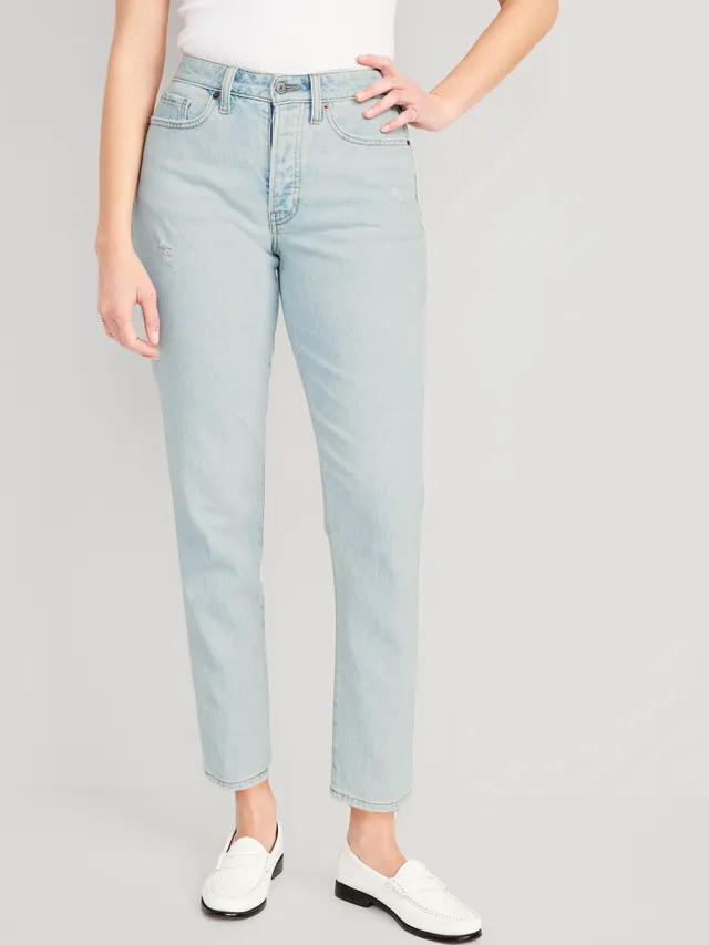 Curvy High-Waisted Button-Fly OG Straight Ripped Side-Split Ankle